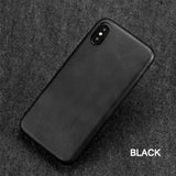 Ultra Thin Phone Cases For iPhone 6S 6 7 8 Plus XS Max Cover Leather Skin Soft TPU Silicone Case For iPhone XR X Shell - Amzon World
