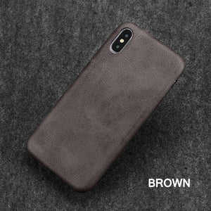 Ultra Thin Phone Cases For iPhone 6S 6 7 8 Plus XS Max Cover Leather Skin Soft TPU Silicone Case For iPhone XR X Shell - Amzon World