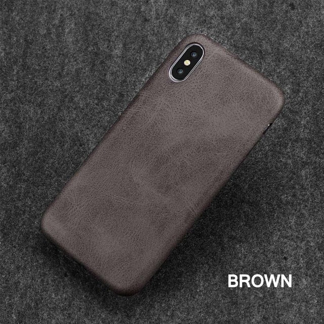 Ultra Thin Phone Cases For iPhone 6S 6 7 8 Plus XS Max Cover Leather Skin Soft TPU Silicone Case For iPhone XR X Shell - Amzon World