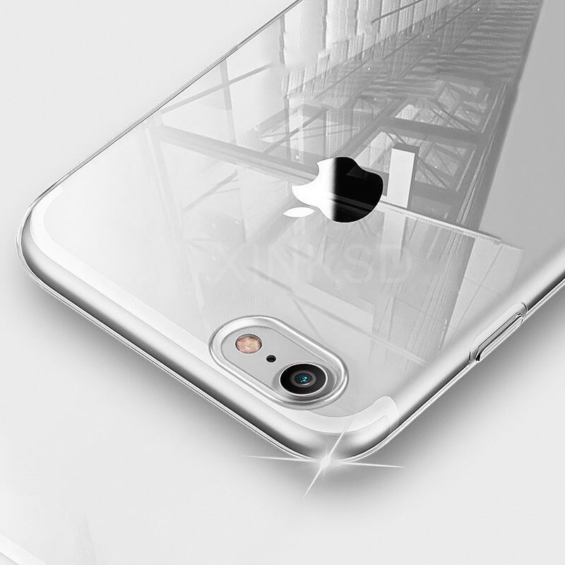 Ultra Thin Slim Transparent Soft TPU Phone Case For iPhone 7 8 Plus Capa Clear Cases For iPhone X 6s 8 7 Plus 6 Case Dust Plug 3 - Amzon World