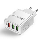 Universal 18 W USB Quick charge 3.0 5V 3A for Iphone 7 8  EU US Plug Mobile Phone Fast charger charging for Samsug s8 s9 Huawei - Amzon World