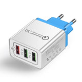 Universal 18 W USB Quick charge 3.0 5V 3A for Iphone 7 8  EU US Plug Mobile Phone Fast charger charging for Samsug s8 s9 Huawei - Amzon World