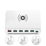 Universal 60W Qi Wireless Charger For Iphone X XS MAX Multi USB Cargador Movil Quick Charge 3.0 Fast Chargeur For Samsung S9 S8 - Amzon World