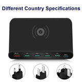 Universal 60W Qi Wireless Charger For Iphone X XS MAX Multi USB Cargador Movil Quick Charge 3.0 Fast Chargeur For Samsung S9 S8 - Amzon World
