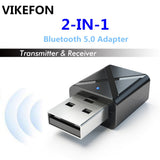 VIKEFON Bluetooth 5.0 Audio Receiver Transmitter Mini Stereo Bluetooth AUX RCA USB 3.5mm Jack For TV PC Car Kit Wireless Adapter - Amzon World