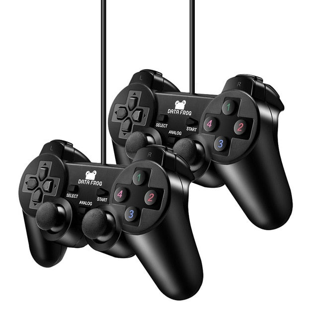 Vibration Joystick Wired USB PC Controller For PC Computer Laptop  For WinXP/Win7/Win8/Win10 For Vista Black Gamepad - Amzon World