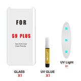 Screen Protector UV Glass For Samsung Galaxy S8 S9 Plus Note 8 9 3D Full Glue Curved edge Protective Tempered Glass - Amzon World