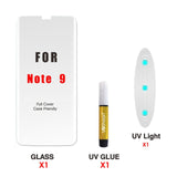 Screen Protector UV Glass For Samsung Galaxy S8 S9 Plus Note 8 9 3D Full Glue Curved edge Protective Tempered Glass - Amzon World