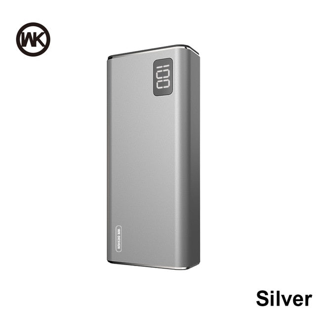 WK 3 Input 2USB Mini Power Bank 10000mAh Metal Portable Charger 10000 mAh Powerbank For iPhone Xiaomi External Battery Poverbank - Amzon World