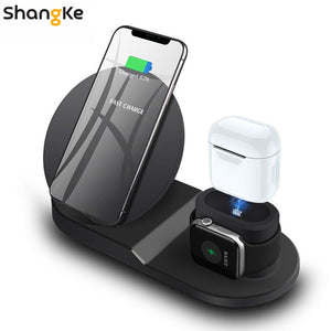Wireless Charger Stand for iPhone AirPods Apple Watch, Charge Dock Station Charger for Apple Watch Series 4/3/2/1 iPhone X 8 XS - Amzon World