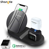 Wireless Charger Stand for iPhone AirPods Apple Watch, Charge Dock Station Charger for Apple Watch Series 4/3/2/1 iPhone X 8 XS - Amzon World
