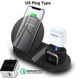 Wireless Charger Stand for iPhone AirPods Apple Watch, Charge Dock Station Charger for Apple Watch Series 4/3/2/1 iPhone X 8 XS - Amzon World