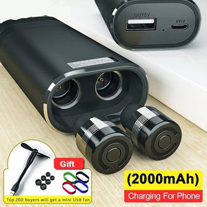 Wireless Headphones In-Ear Bluetooth Earphone Noise Reduction Earbuds TWS Headset With 2000mAh Metal Magnetic Charger Power Bank - Amzon World