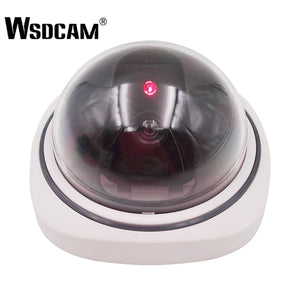 Wsdcam Plastic Smart Indoor/Outdoor Dummy Surveillance Camera Home Dome Fake CCTV Security Camera with Flashing Red LED Lights - Amzon World