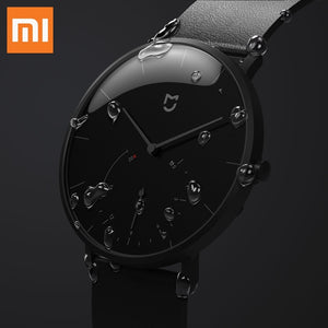 XIAOMI Mi Mijia QUARTZ Smart Watch Life Waterproof with Double Dials Alarm Sport Sensor Pedometer Time Leather Band Mi Home APP - Amzon World