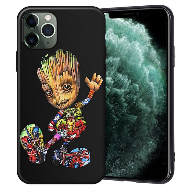 XIX for Funda iPhone 11 Pro Case 5 5S 6 6S 7 8 Plus X XS Max Tattoo Cartoon for Cover iPhone 7 Case Soft TPU for iPhone XR Case - Amzon World