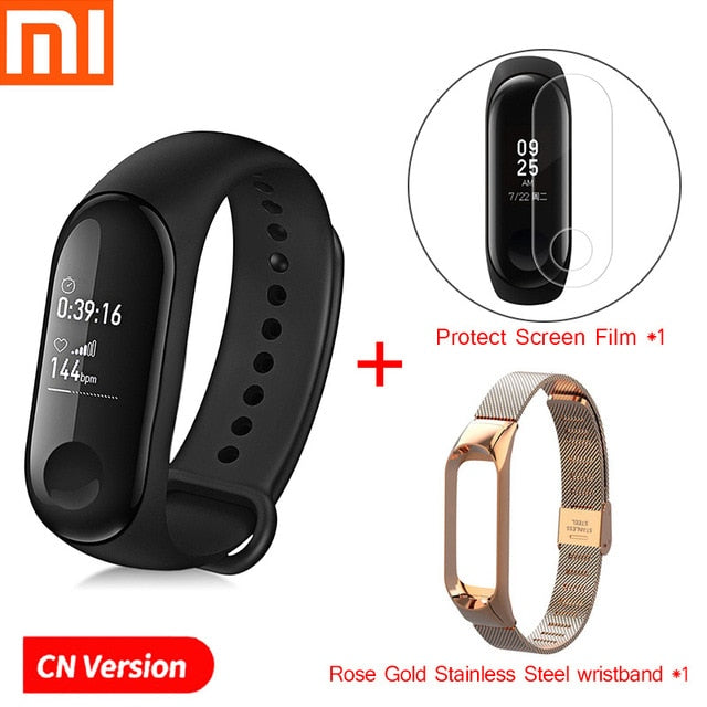 Xiaomi Mi Band 3 Fitness Tracker Waterproof Sport Smart Band Bracelet Heart Rate Smart Wristband OLED Smartband For Android IOS - Amzon World
