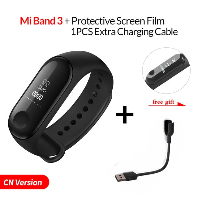 Xiaomi Mi Band 3 Smart Wristband Fitness Bracelet MiBand Band3  0.78" Message Display OLED Message Heart Rate Time Smartband - Amzon World