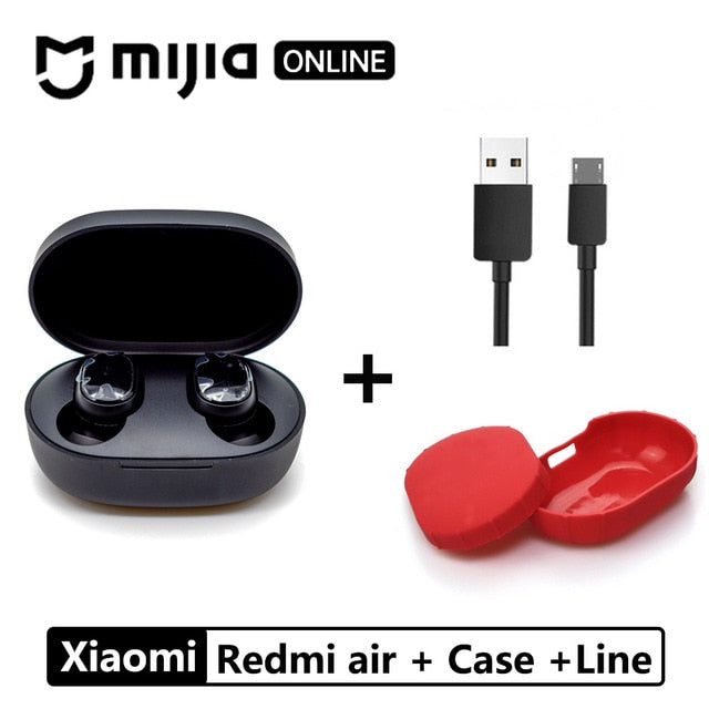 Xiaomi Redmi Airdots TWS Bluetooth 5.0  Earphone Stereo Wireless Active Noise Cancellation With Mic Handsfree Earbuds AI Control - Amzon World