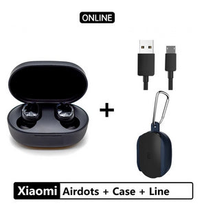 Xiaomi Redmi Airdots TWS Bluetooth 5.0  Earphone Stereo Wireless Active Noise Cancellation With Mic Handsfree Earbuds AI Control - Amzon World