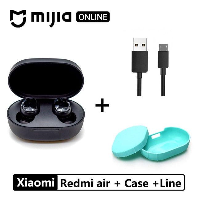 Xiaomi Redmi Airdots TWS Bluetooth 5.0  Earphone Stereo Wireless Active Noise Cancellation With Mic Handsfree Earbuds AI Control - Amzon World