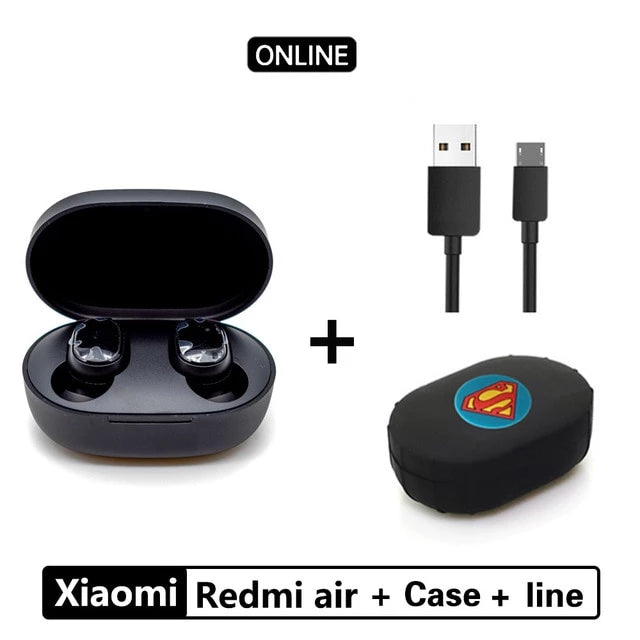 Xiaomi Redmi Airdots TWS Bluetooth 5.0  Earphone Stereo Wireless Active Noise Cancellation With Mic Handsfree Earbuds AI Control - Amzon World