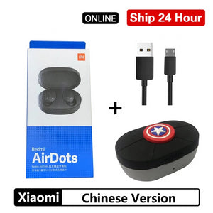 Xiaomi Redmi Airdots TWS Bluetooth 5.0  Earphone Stereo Wireless Active Noise Cancellation With Mic Handsfree Earbuds AI Control - Amzon World