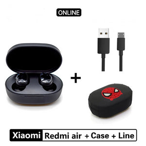 Xiaomi Redmi Airdots TWS Bluetooth 5.0  Earphone Stereo Wireless Active Noise Cancellation With Mic Handsfree Earbuds AI Control - Amzon World