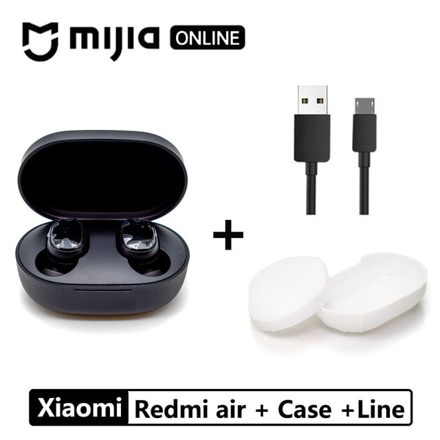 Xiaomi Redmi Airdots TWS Bluetooth 5.0  Earphone Stereo Wireless Active Noise Cancellation With Mic Handsfree Earbuds AI Control - Amzon World