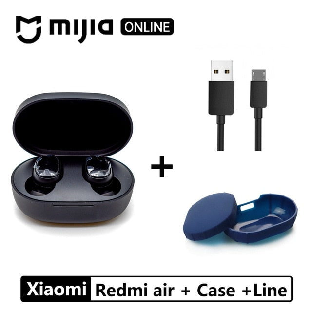 Xiaomi Redmi Airdots TWS Bluetooth 5.0  Earphone Stereo Wireless Active Noise Cancellation With Mic Handsfree Earbuds AI Control - Amzon World