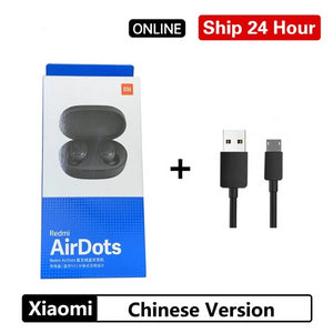 Xiaomi Redmi Airdots TWS Bluetooth 5.0  Earphone Stereo Wireless Active Noise Cancellation With Mic Handsfree Earbuds AI Control - Amzon World