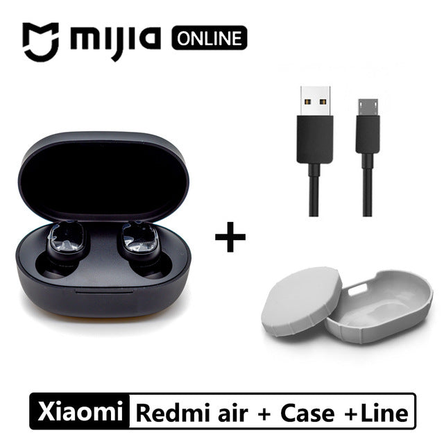 Xiaomi Redmi Airdots TWS Bluetooth 5.0  Earphone Stereo Wireless Active Noise Cancellation With Mic Handsfree Earbuds AI Control - Amzon World