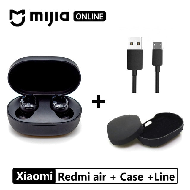 Xiaomi Redmi Airdots TWS Bluetooth 5.0  Earphone Stereo Wireless Active Noise Cancellation With Mic Handsfree Earbuds AI Control - Amzon World