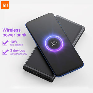 Xiaomi Wireless Power Bank 10000mAh Qi Fast Wireless Charger USB Type C Mi Powerbank PLM11ZM Portable Charging Power bank - Amzon World