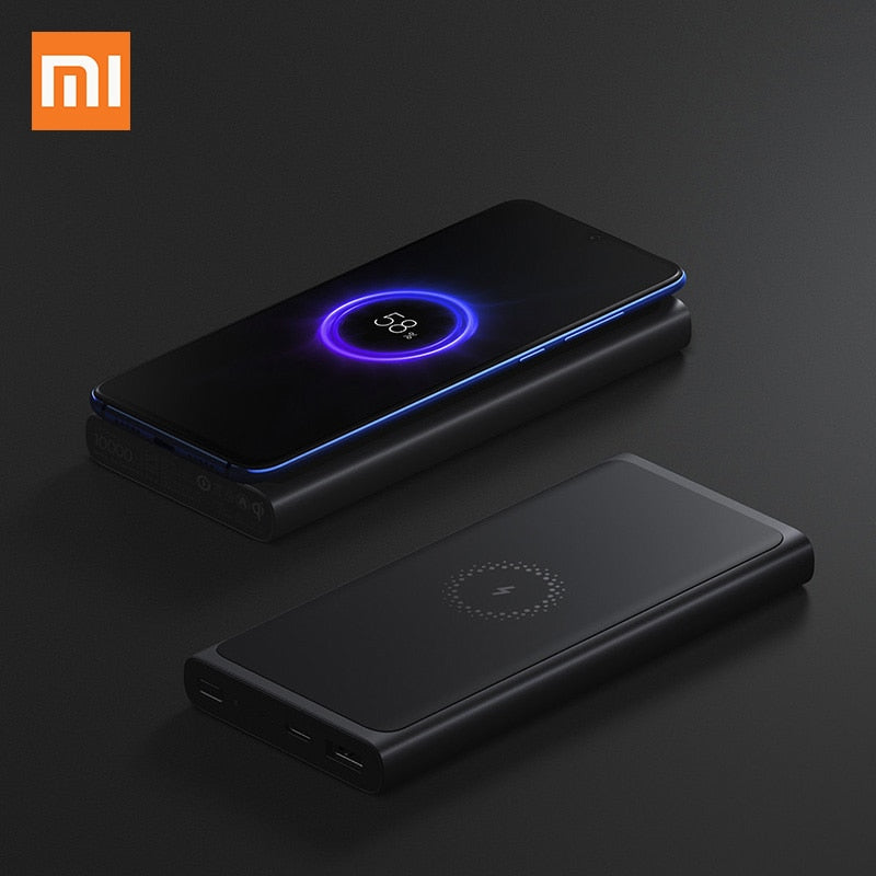 Xiaomi Wireless Power bank 10000mAh PLM11ZM  USB Type C Mi Powerbank 10000 Qi Fast Wireless Charger Portable Charging Poverbank - Amzon World