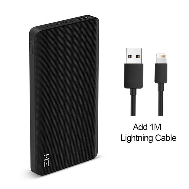 Xiaomi ZMI Power Bank 10000mAh Powerbank External Battery portable charging Quick Charge 2.0 Two-Way Fast Charge Pack for iPhone - Amzon World