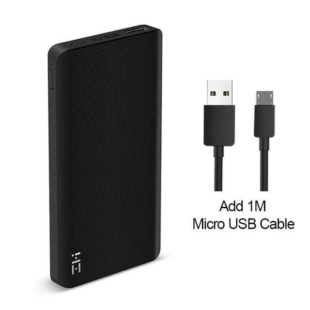 Xiaomi ZMI Power Bank 10000mAh Powerbank External Battery portable charging Quick Charge 2.0 Two-Way Fast Charge Pack for iPhone - Amzon World