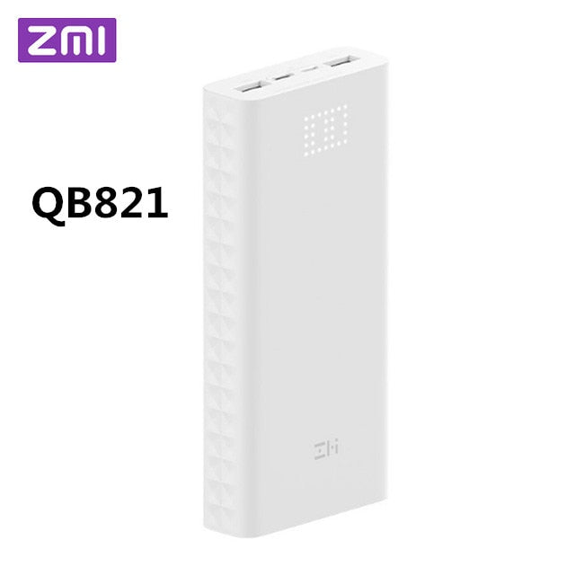 Xiaomi ZMI Powerbank Power Bank 20000 MAh Quick Charge QC3.0 Xiao mi Battery Dual USB 27W 20000mah QB822 For iPhone iPad Laptop - Amzon World