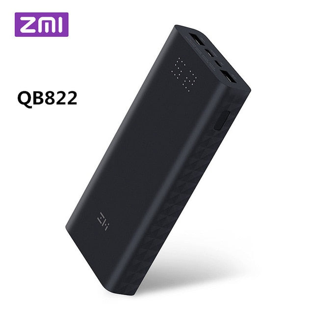 Xiaomi ZMI Powerbank Power Bank 20000 MAh Quick Charge QC3.0 Xiao mi Battery Dual USB 27W 20000mah QB822 For iPhone iPad Laptop - Amzon World