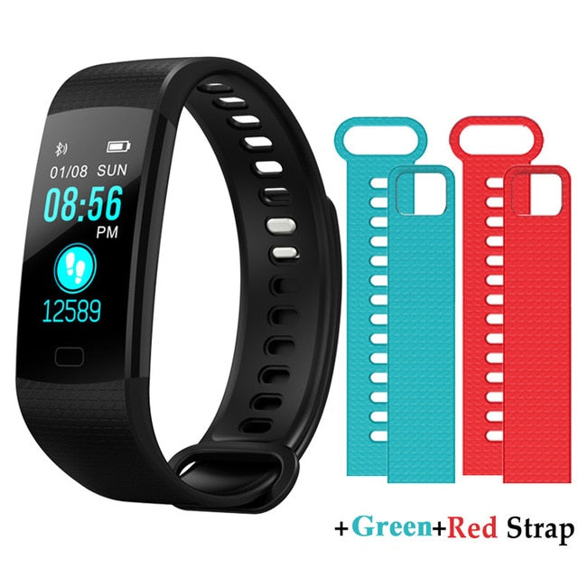 Y5 Smart Bracelet  Heart Rate Blood Pressure Monitor Tracker Fitness Tracker Smart Wristband Waterproof Smart Watch Pedometer - Amzon World