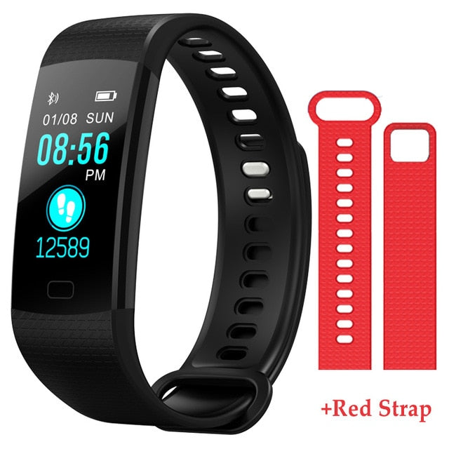 Y5 Smart Bracelet  Heart Rate Blood Pressure Monitor Tracker Fitness Tracker Smart Wristband Waterproof Smart Watch Pedometer - Amzon World