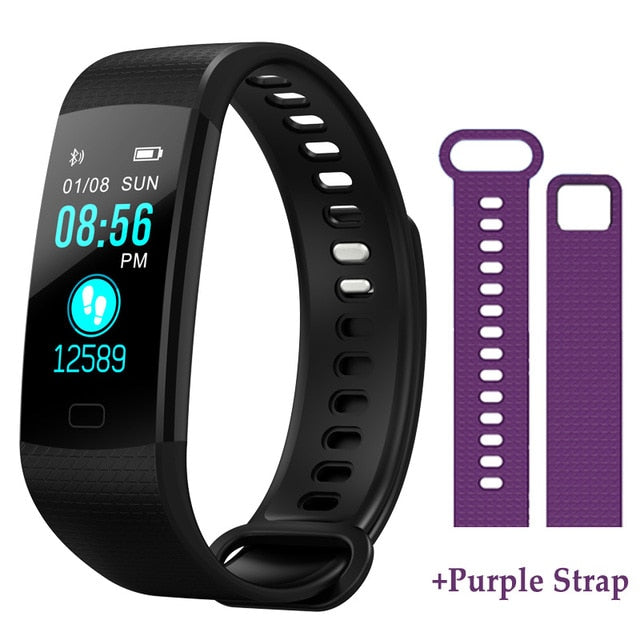 Y5 Smart Bracelet  Heart Rate Blood Pressure Monitor Tracker Fitness Tracker Smart Wristband Waterproof Smart Watch Pedometer - Amzon World