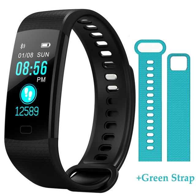 Y5 Smart Bracelet  Heart Rate Blood Pressure Monitor Tracker Fitness Tracker Smart Wristband Waterproof Smart Watch Pedometer - Amzon World