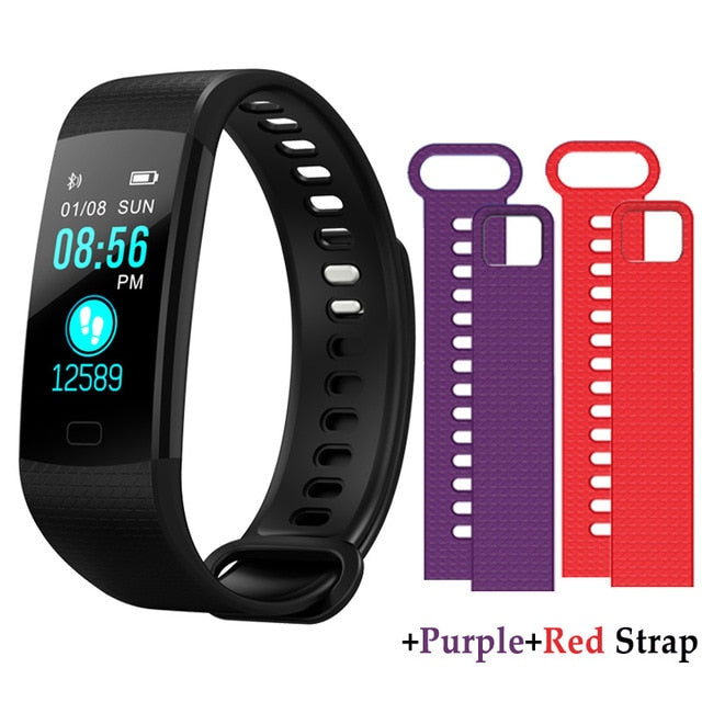 Y5 Smart Bracelet  Heart Rate Blood Pressure Monitor Tracker Fitness Tracker Smart Wristband Waterproof Smart Watch Pedometer - Amzon World