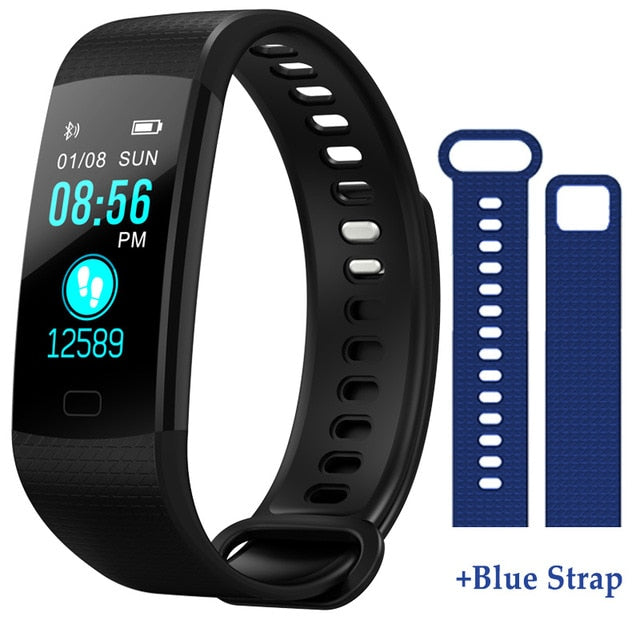 Y5 Smart Bracelet  Heart Rate Blood Pressure Monitor Tracker Fitness Tracker Smart Wristband Waterproof Smart Watch Pedometer - Amzon World