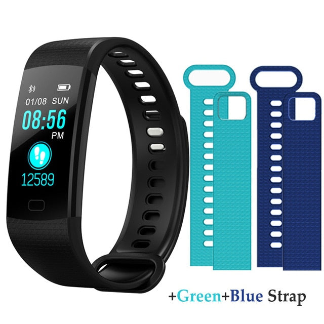 Y5 Smart Bracelet  Heart Rate Blood Pressure Monitor Tracker Fitness Tracker Smart Wristband Waterproof Smart Watch Pedometer - Amzon World