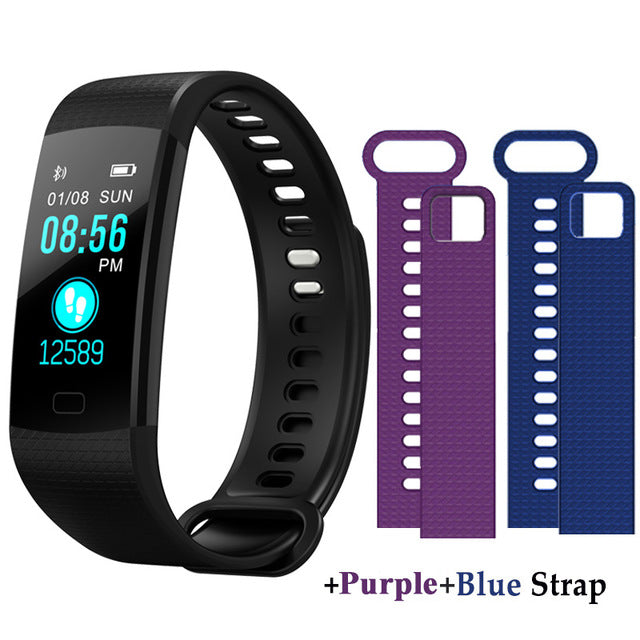 Y5 Smart Bracelet  Heart Rate Blood Pressure Monitor Tracker Fitness Tracker Smart Wristband Waterproof Smart Watch Pedometer - Amzon World