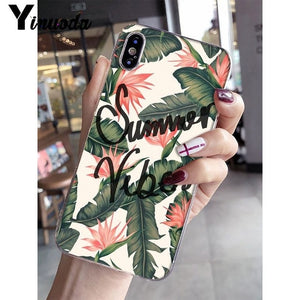 Yinuoda Cool in summer Soft Silicone Transparent Phone Case for iPhone 5 5Sx 6 7 7plus 8 8Plus X XS MAX XR - Amzon World
