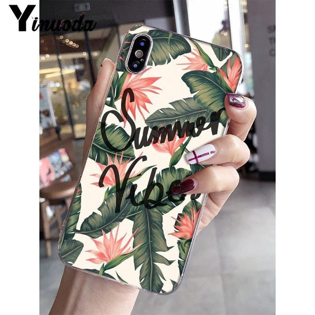 Yinuoda Cool in summer Soft Silicone Transparent Phone Case for iPhone 5 5Sx 6 7 7plus 8 8Plus X XS MAX XR - Amzon World