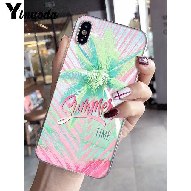 Yinuoda Cool in summer Soft Silicone Transparent Phone Case for iPhone 5 5Sx 6 7 7plus 8 8Plus X XS MAX XR - Amzon World